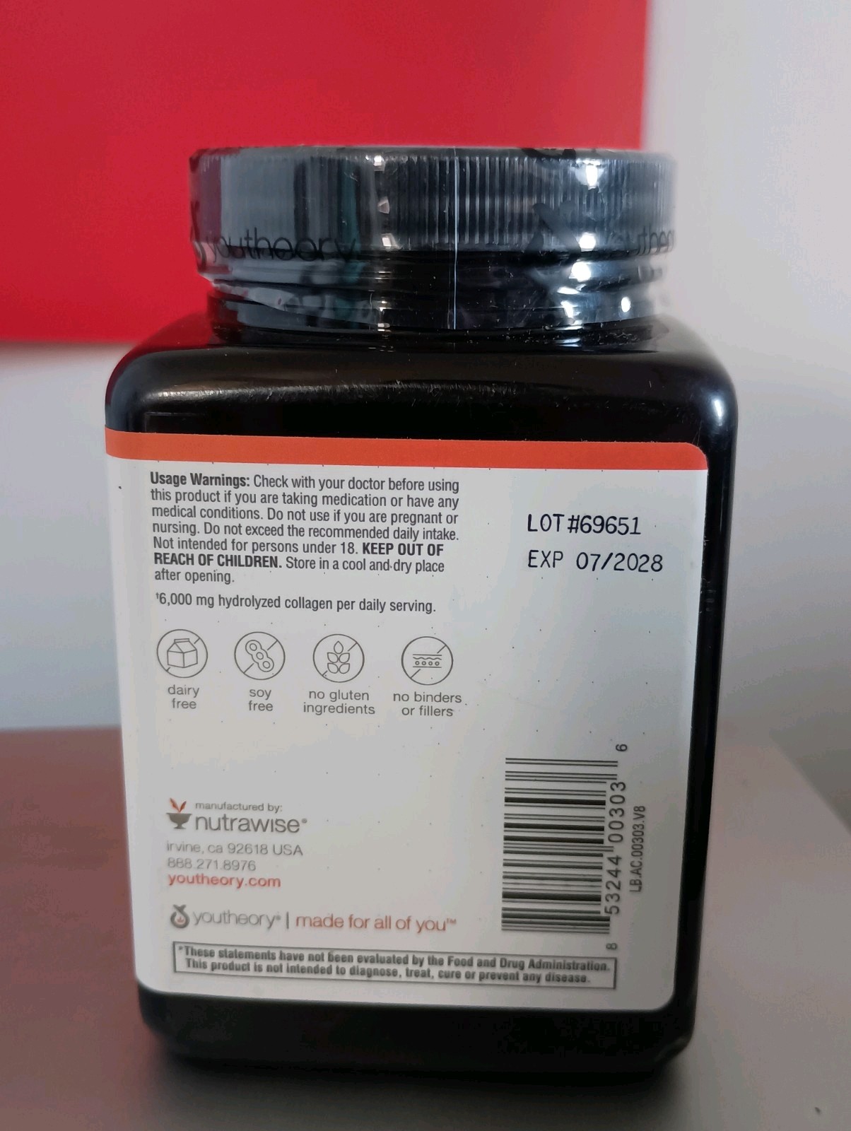 (2 Units) Youtheory Adv Collagen – 6,000 mg Collagen with Vitamin C -290 Tablets