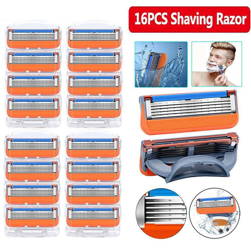 New 16PCS Shaving Razor Blades Refills Compatible for GiIIette Fusion 5 Proglide
