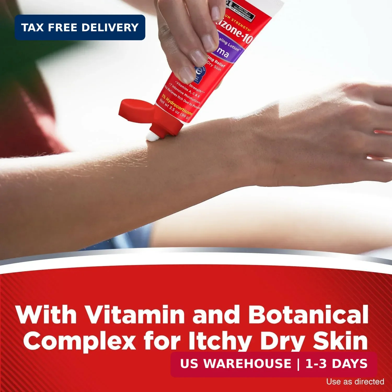 Cortizone-10 Maximum Strength Intensive Healing Itch Relief Lotion for Eczema, 1