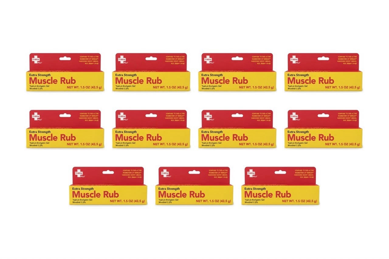 Thera Plus Extra Strength Muscle Rub Gel 1.5oz 11-Pack Fast Relief Joint Pain
