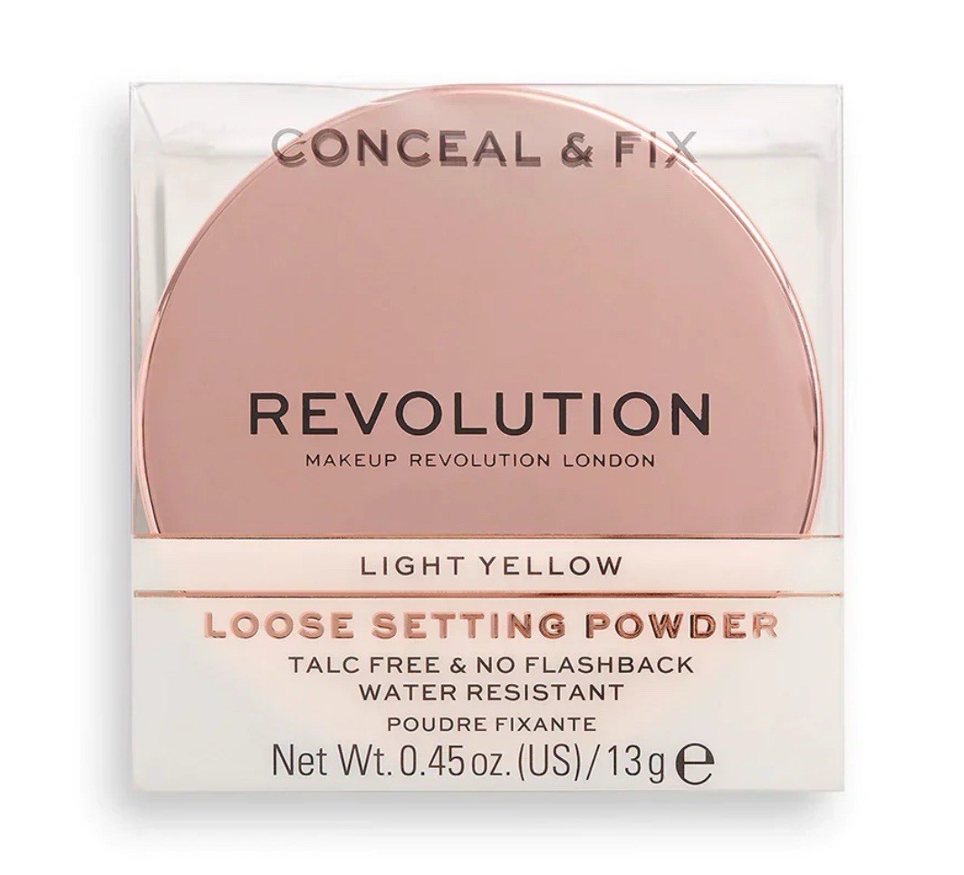 Makeup Revolution Conceal & Fix Loose Setting Powder Light Yellow 0.45oz