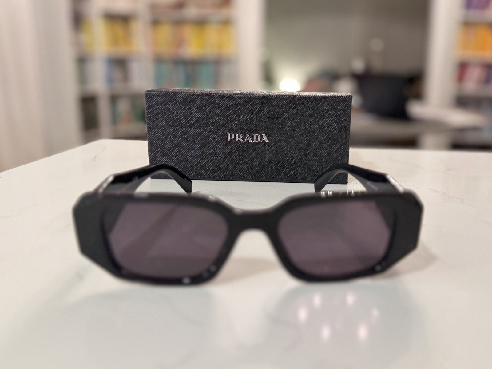 PRADA Milano Black Rectangle Glasses