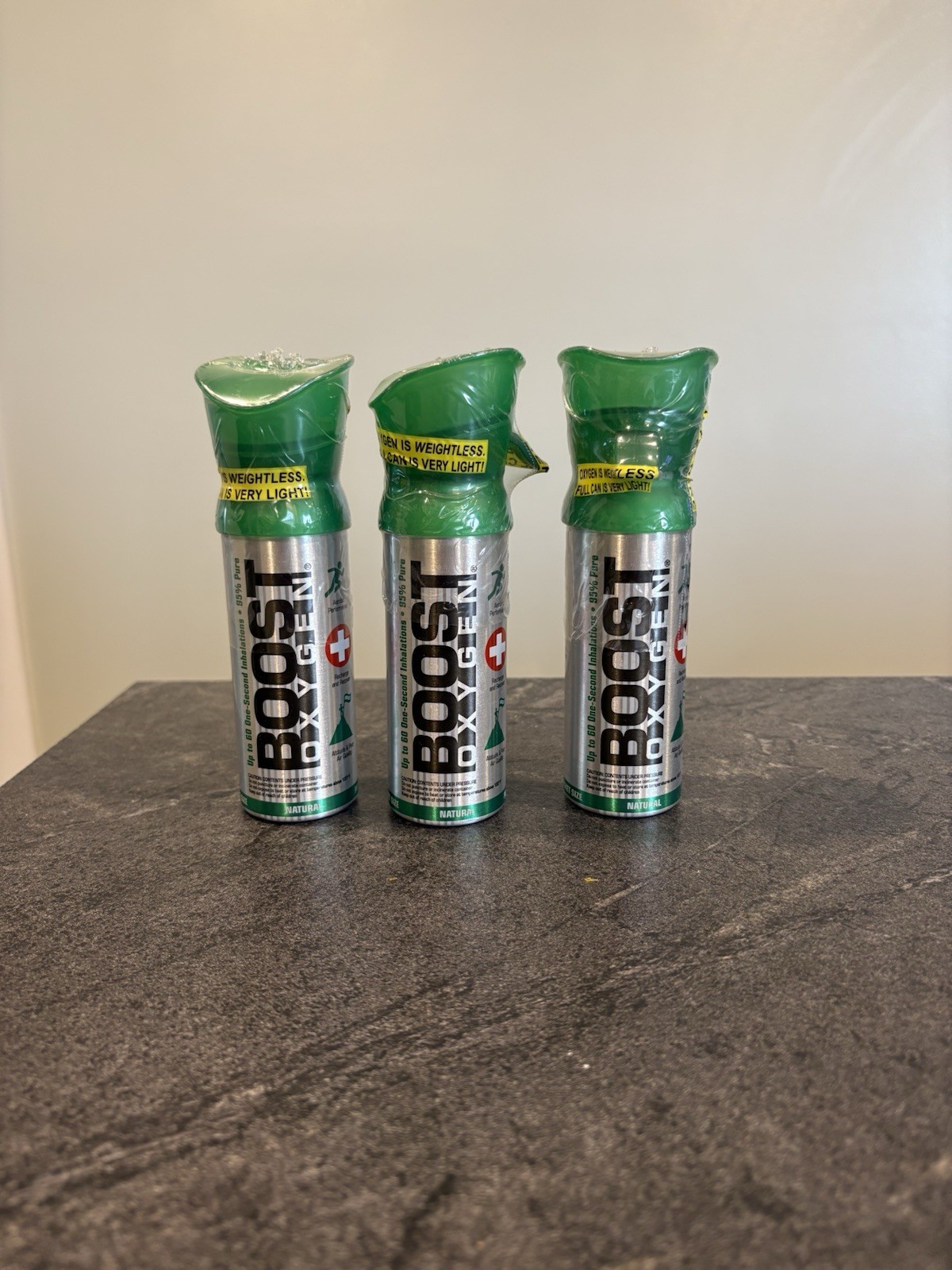 Boost Oxygen Pocket Size Natural 3L Canisters Pack of 3
