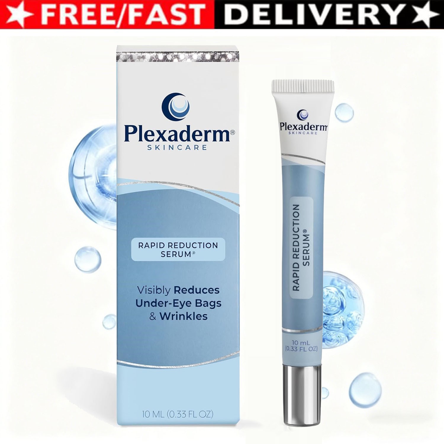 Plexaderm Rapid Reduction Eye Serum- Visibly Reduces Under-Eye Bags And Wrinkles