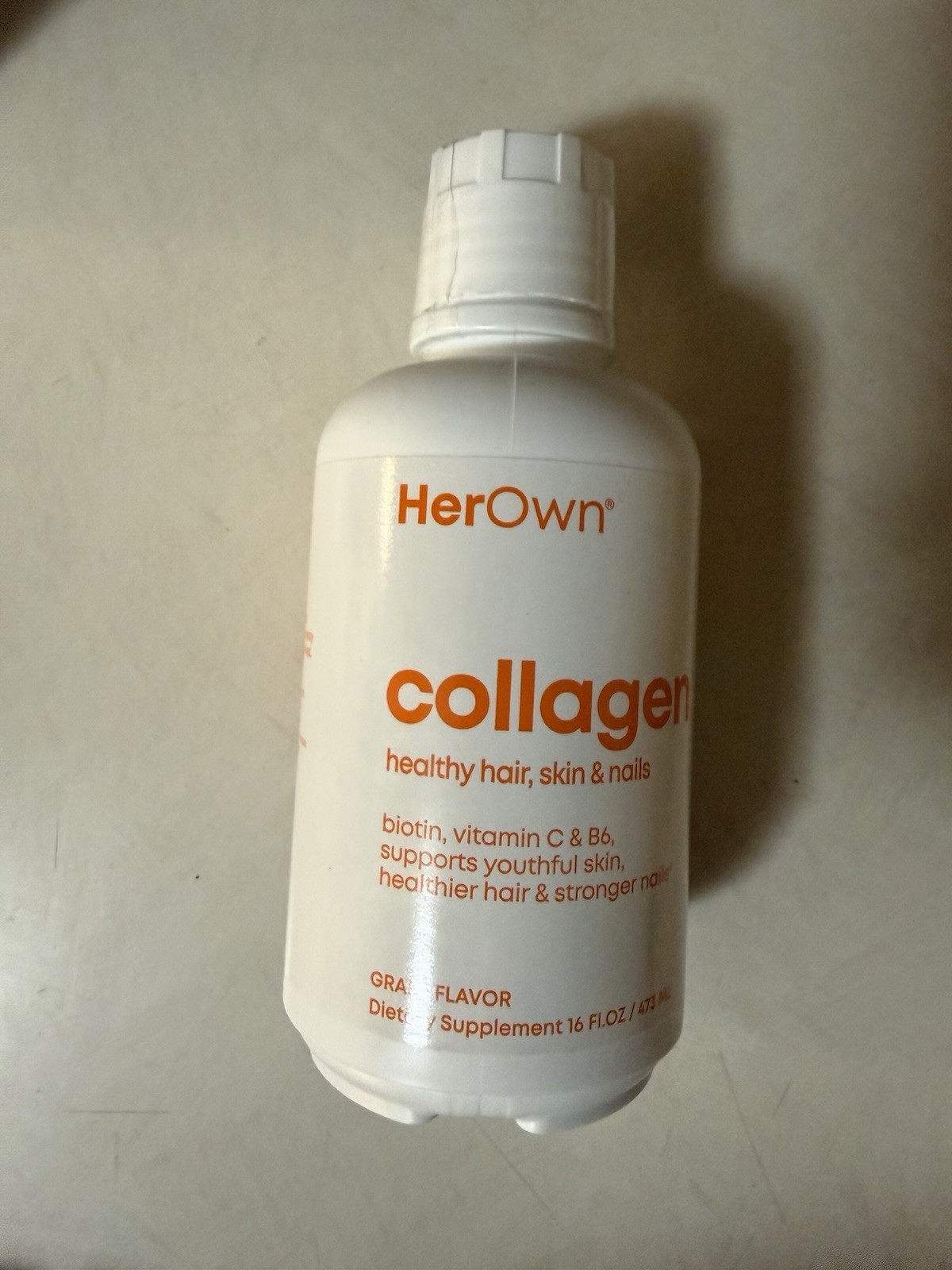 HEROWN COLLAGEN BIOTIN, VITAMIN C & B6 YOUTHFUL HAIR, SKIN & NAILS GRAPE SEALED