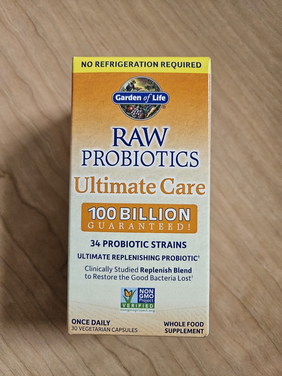 Garden of Life Raw Probiotics Ultimate 100 Billion 30 Capsules Once Daily 01/27