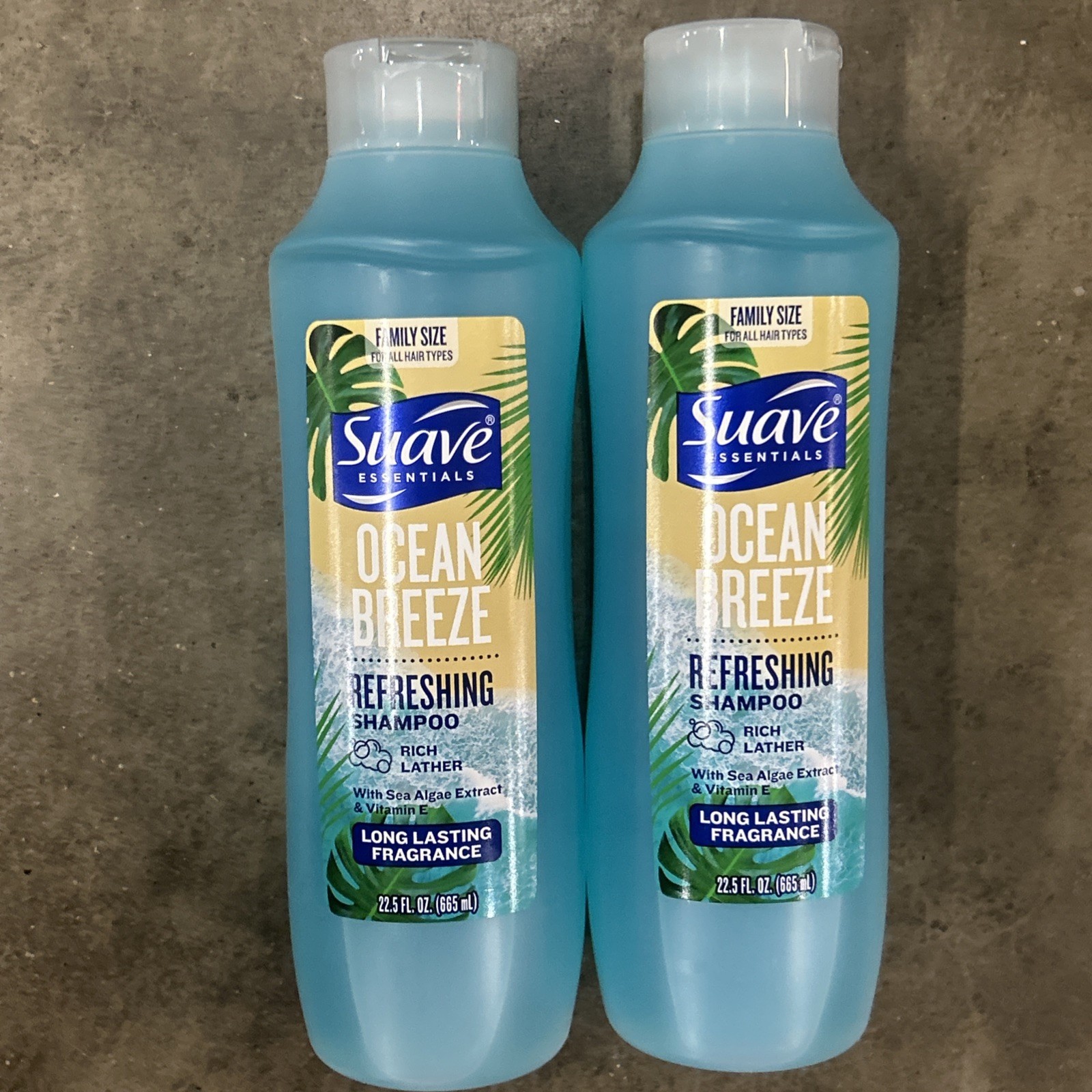 Suave Essentials Ocean Breeze Refreshing Shampoo, 22.5 Oz, Family Size (2pack)