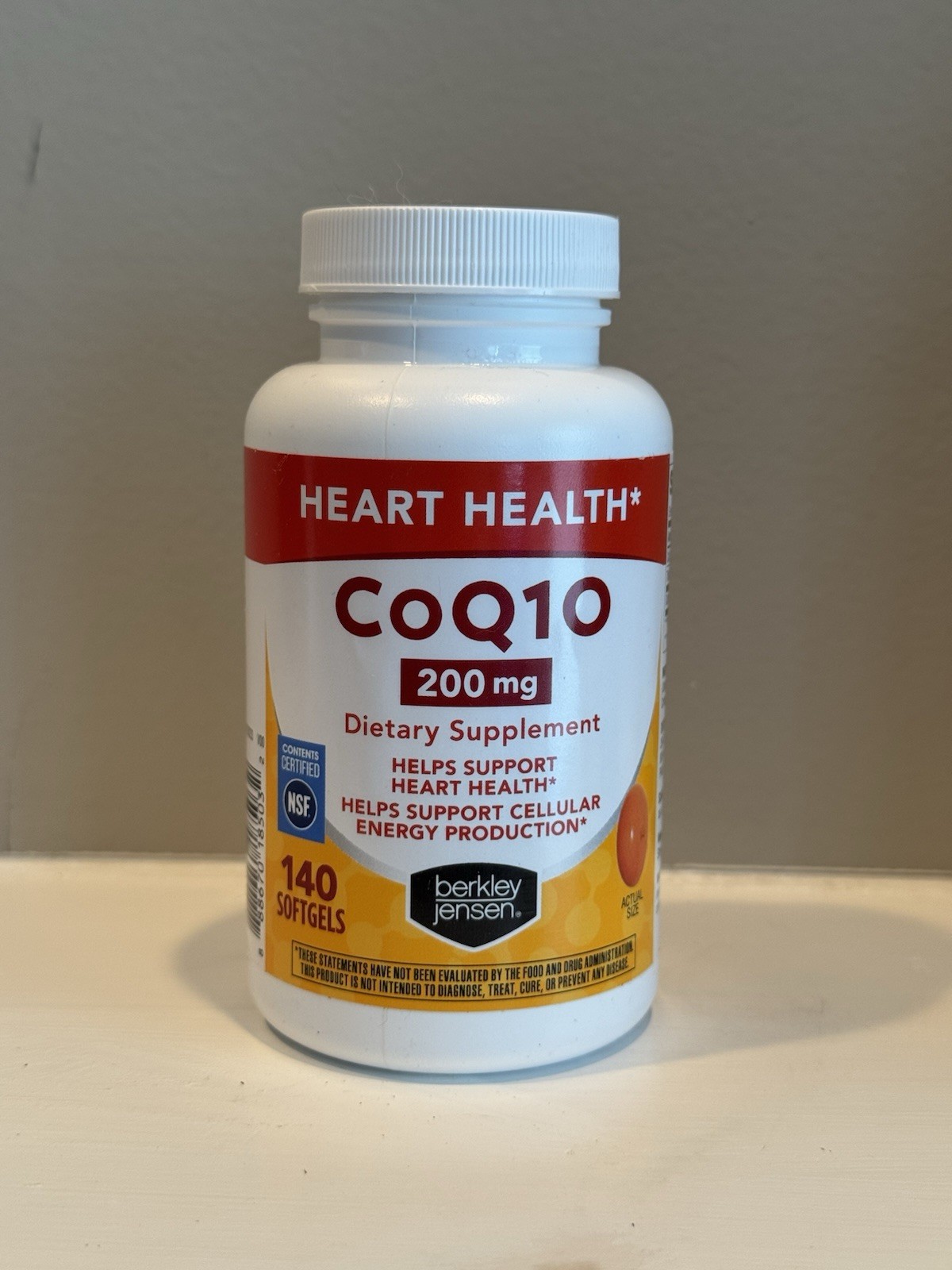 Berkley Jensen CoQ10 200mg Dietary Supplement 140 Softgels New