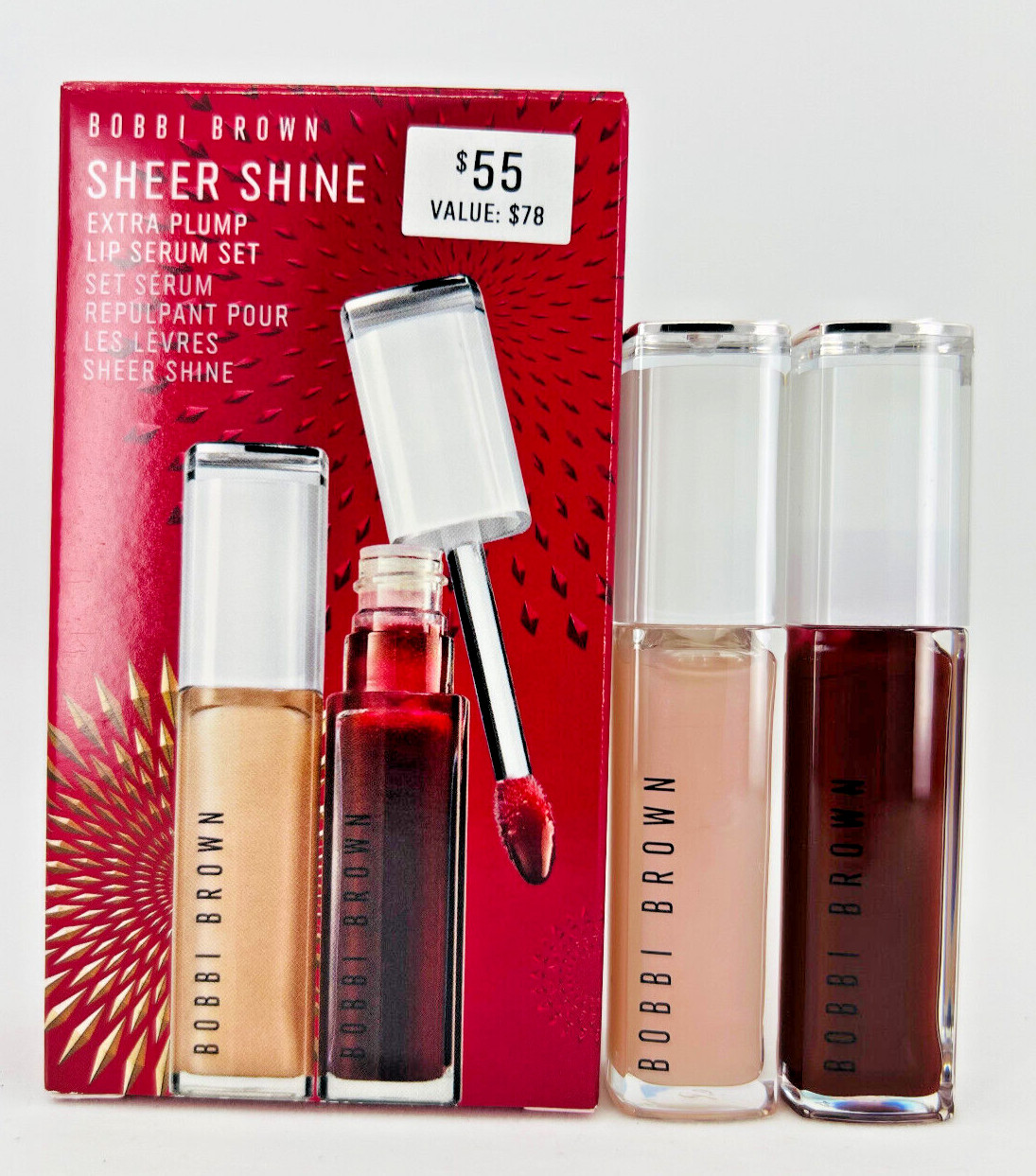 Bobbi Brown Sheer Shine Extra Plump Lip Serum Set – 2 Piece Set Brand New In Box