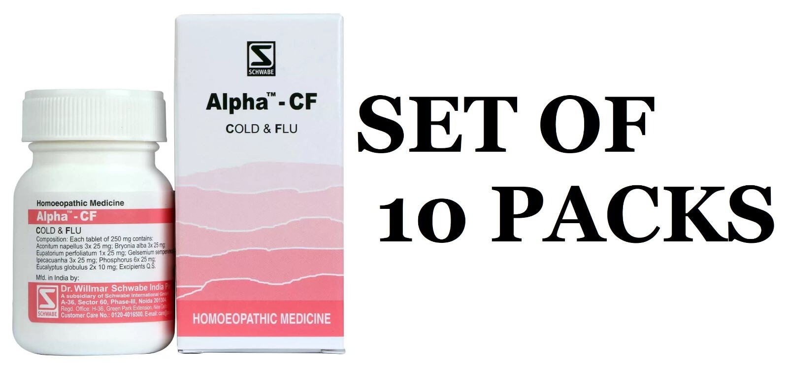 Alpha‑CF Cold & Flu Tablets | Pack of 10× 20 g | Natural & Gentle Relief