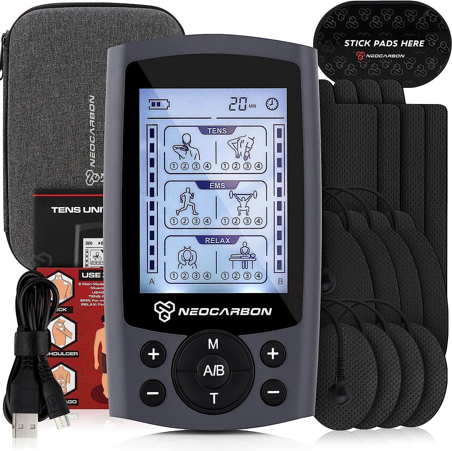 Unit Muscle Stimulator, Electronic PMS Pulse Massager Machine for Shock Physical