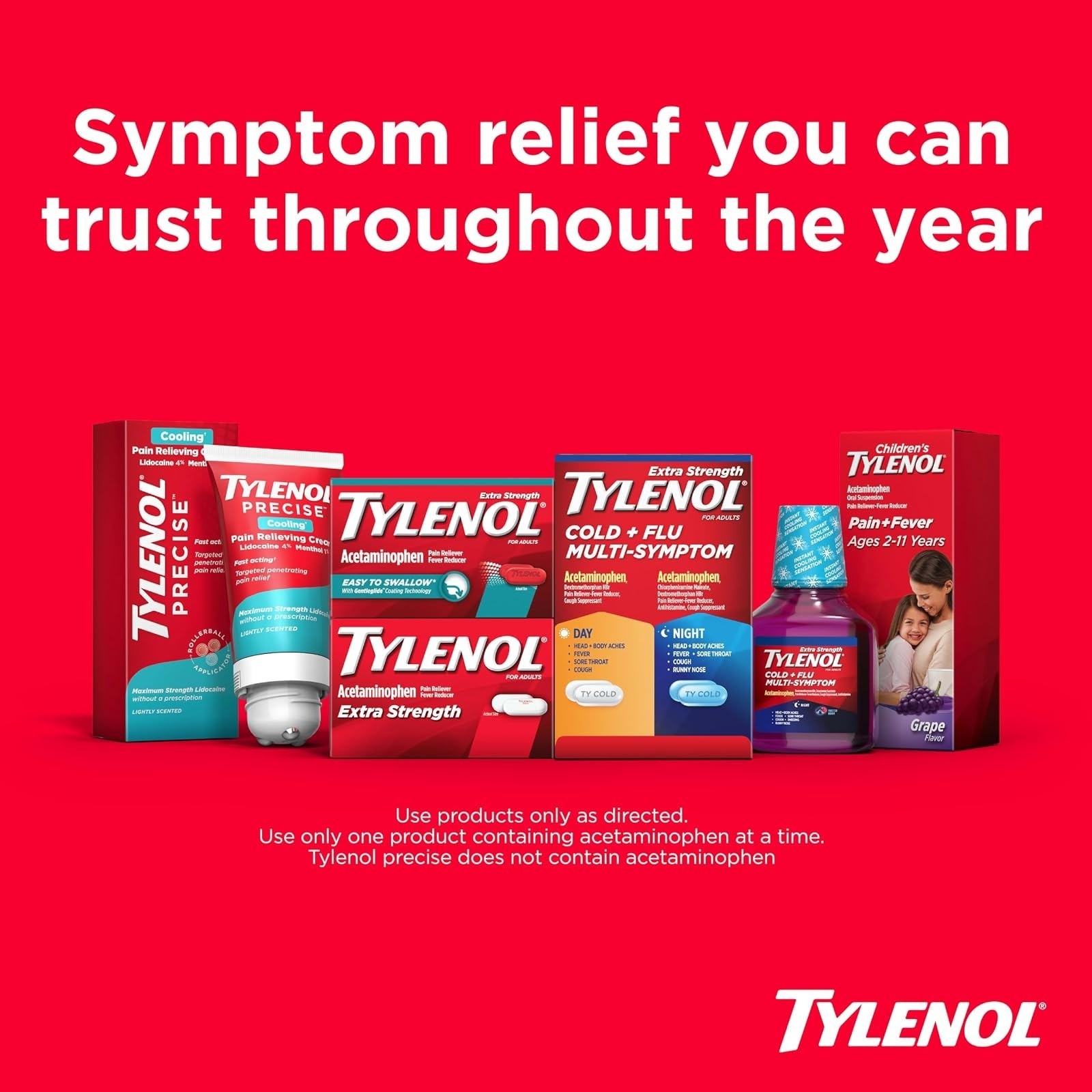Tylenol Extra Strength Cold + Flu Liquid, 8 fl oz, Cherry Flavor