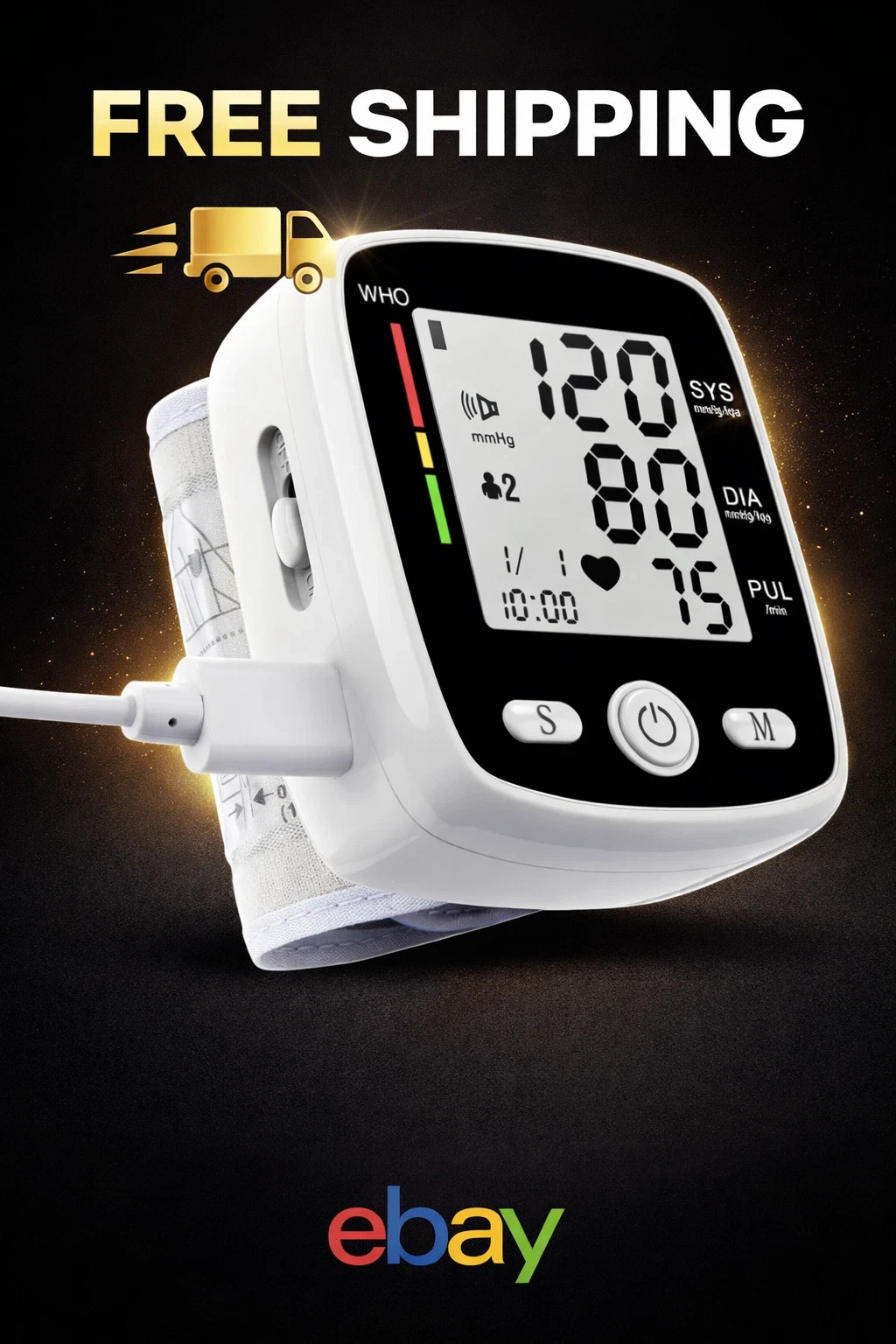 Blood Pressure Monitor with Carrying Case Portable – Easy to Use