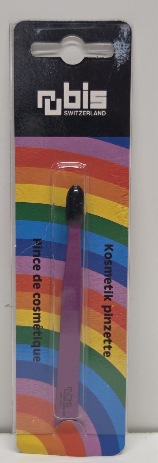 Rubis Switzerland Tweezers Slanted Tip 4″ Purple