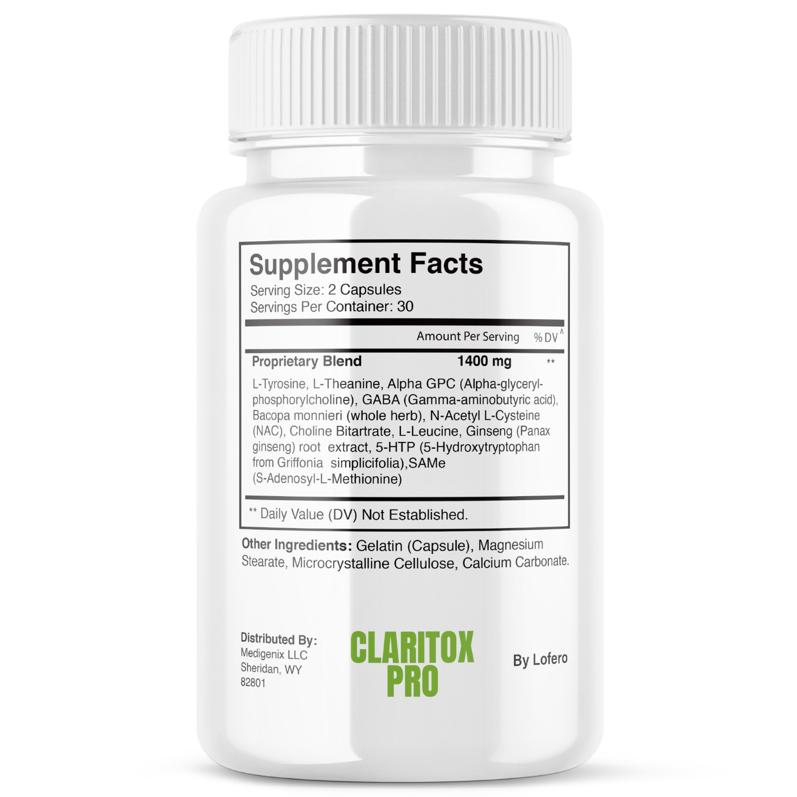 (5 Pack) Claritox Pro Capsules For Clarity, Stability, Reduce Dizziness (300 ct)