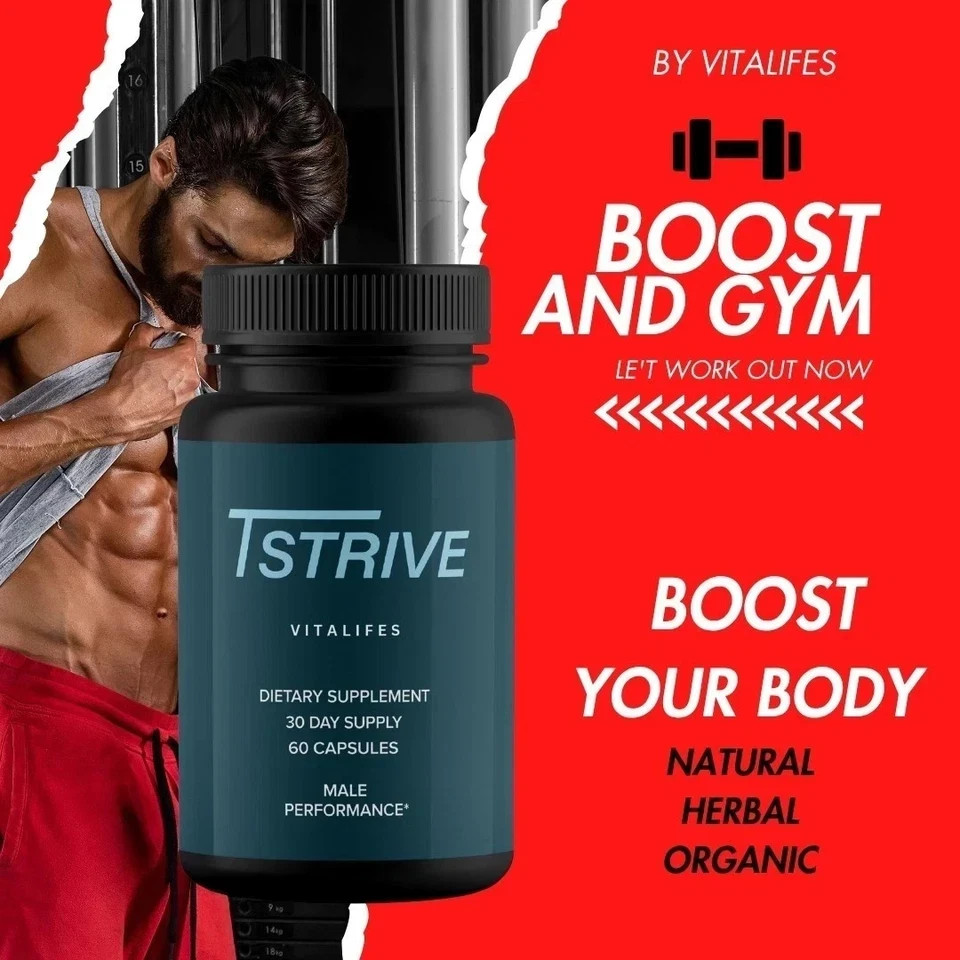 (5 Pack) Tstrive Advanced Male Support Performance Supplement 300 Capsules