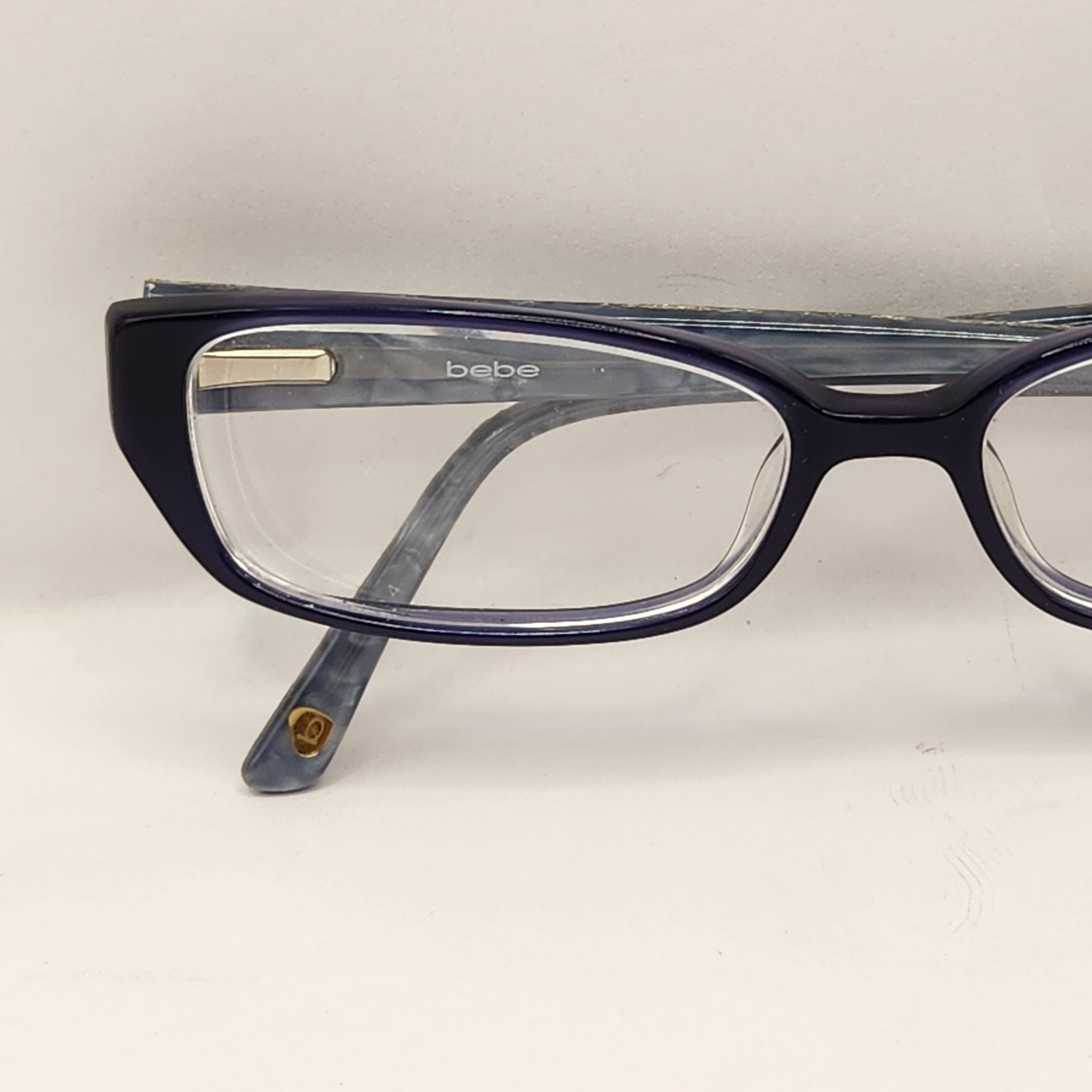 BEBE FRAMES EYEGLASSES 135 Blue Bling Fancy Full Rim Decorative