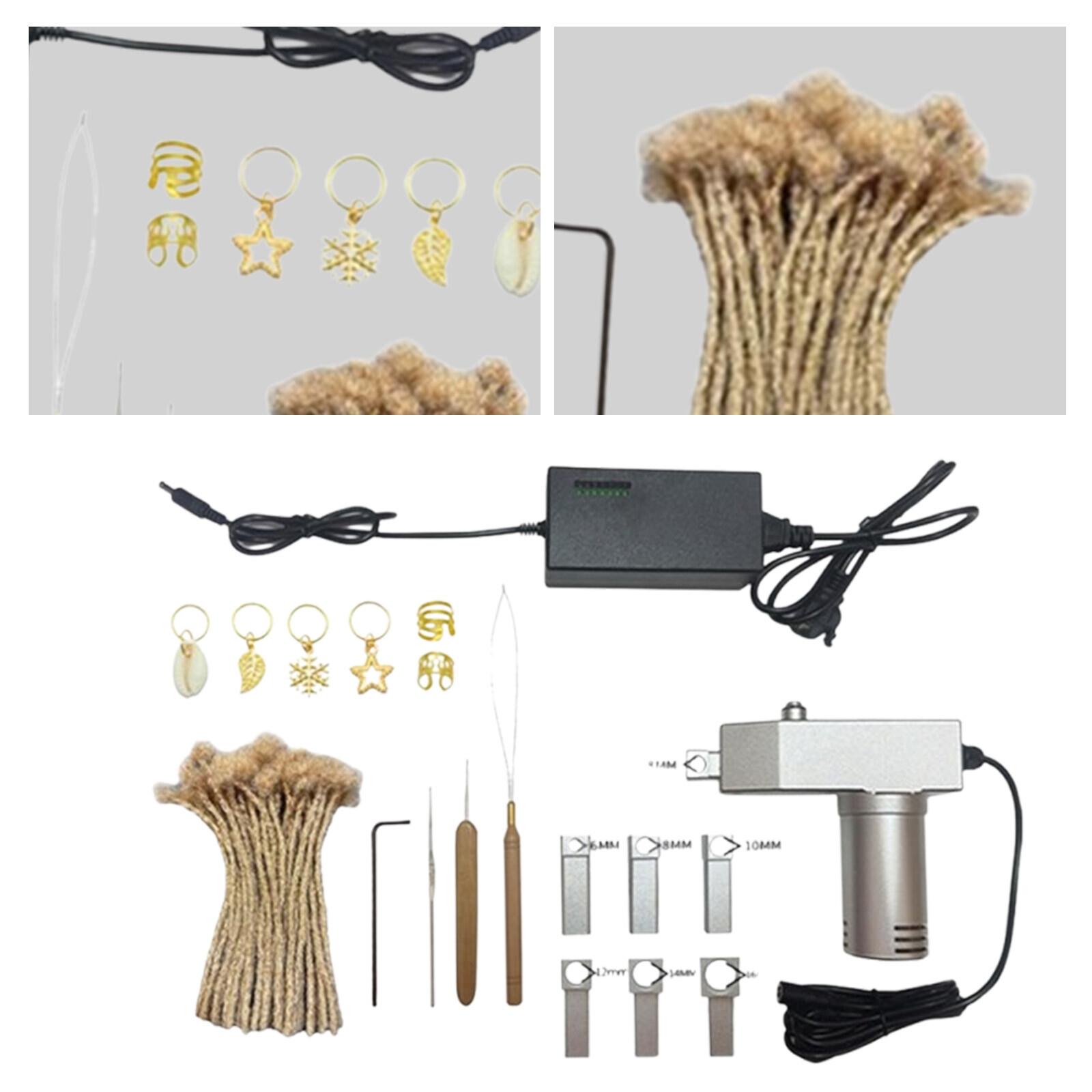 100-240V Dreadlocks Machine Metal Electric Instant Portable Hair Braiding