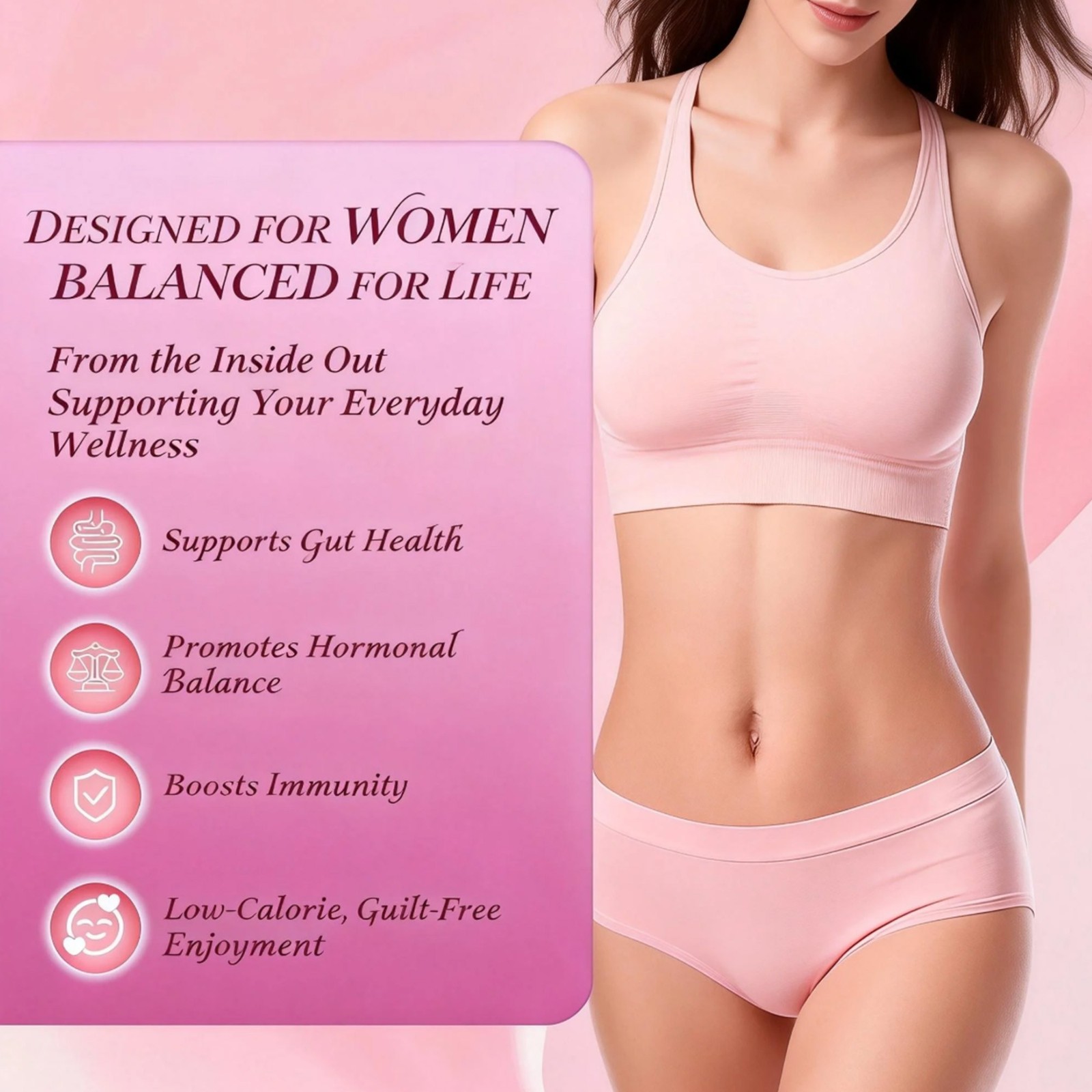 Probiotic 60 Gummies – Women’s Health, Vaginal Health, Balances Vaginal PHO