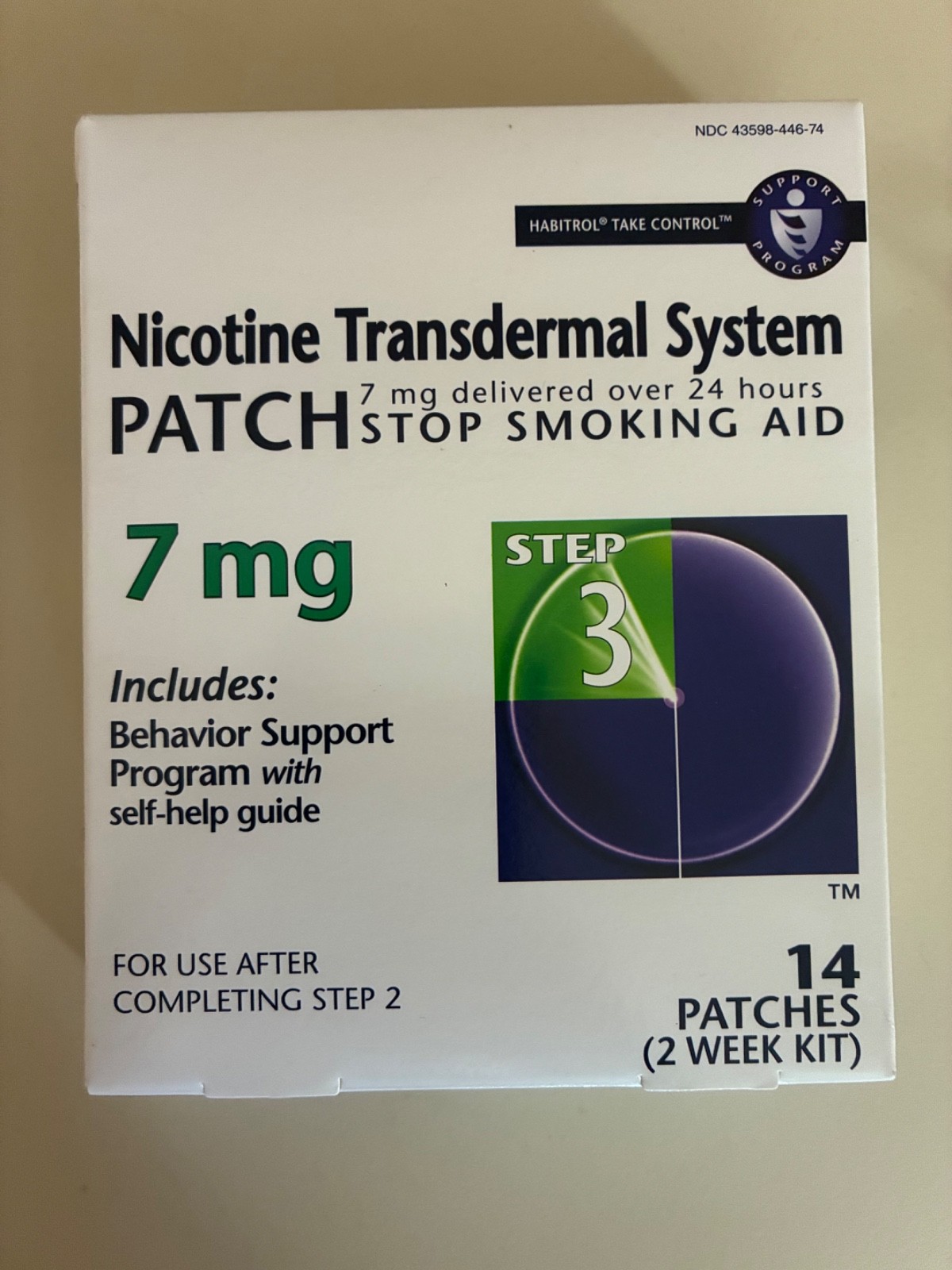 Habitrol Nicotine Transdermal System Patch Stop Smoking Aid 7mg 14 days