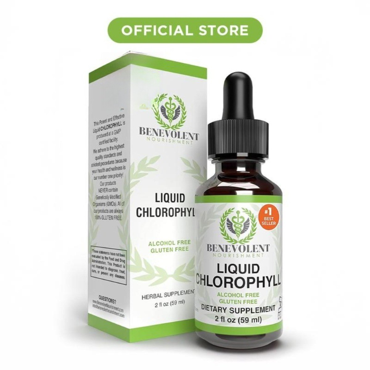 Chlorophyll Liquid Drops – Internal Deodorant, Detox Support, Gut & Liver Health