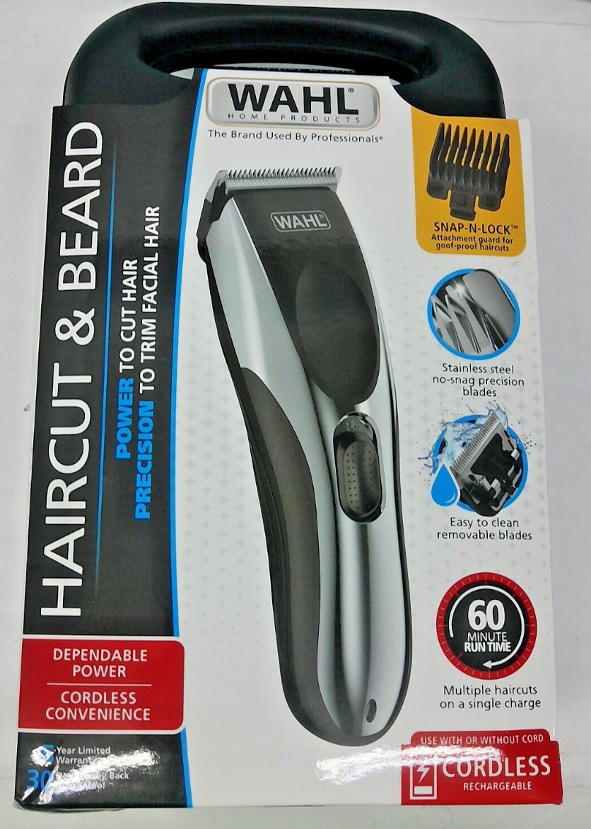 Wahl Cordless Haircut & Beard Kit — Model 9649 (22-Piece, Black Guards)