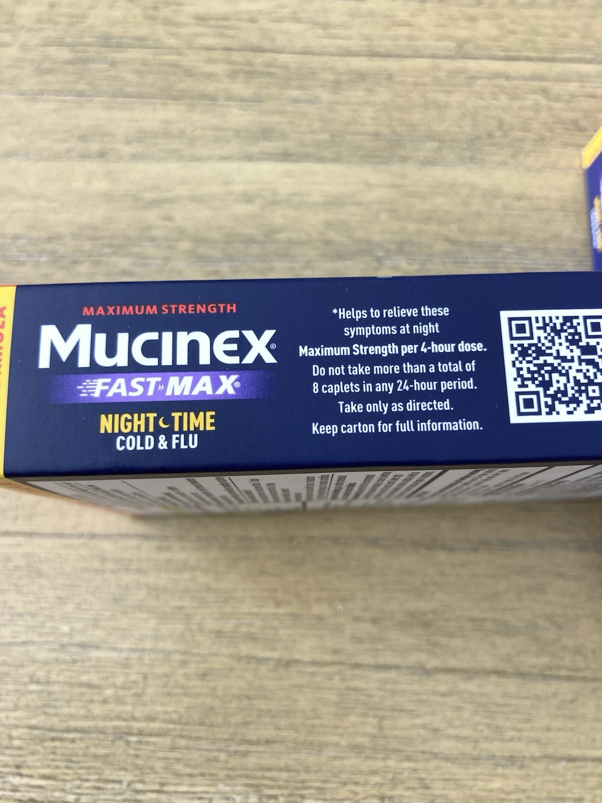 2 Mucinex Fast Max Night Time Cold & Flu Maximum Strength 20 Caplets Exp: 02-27