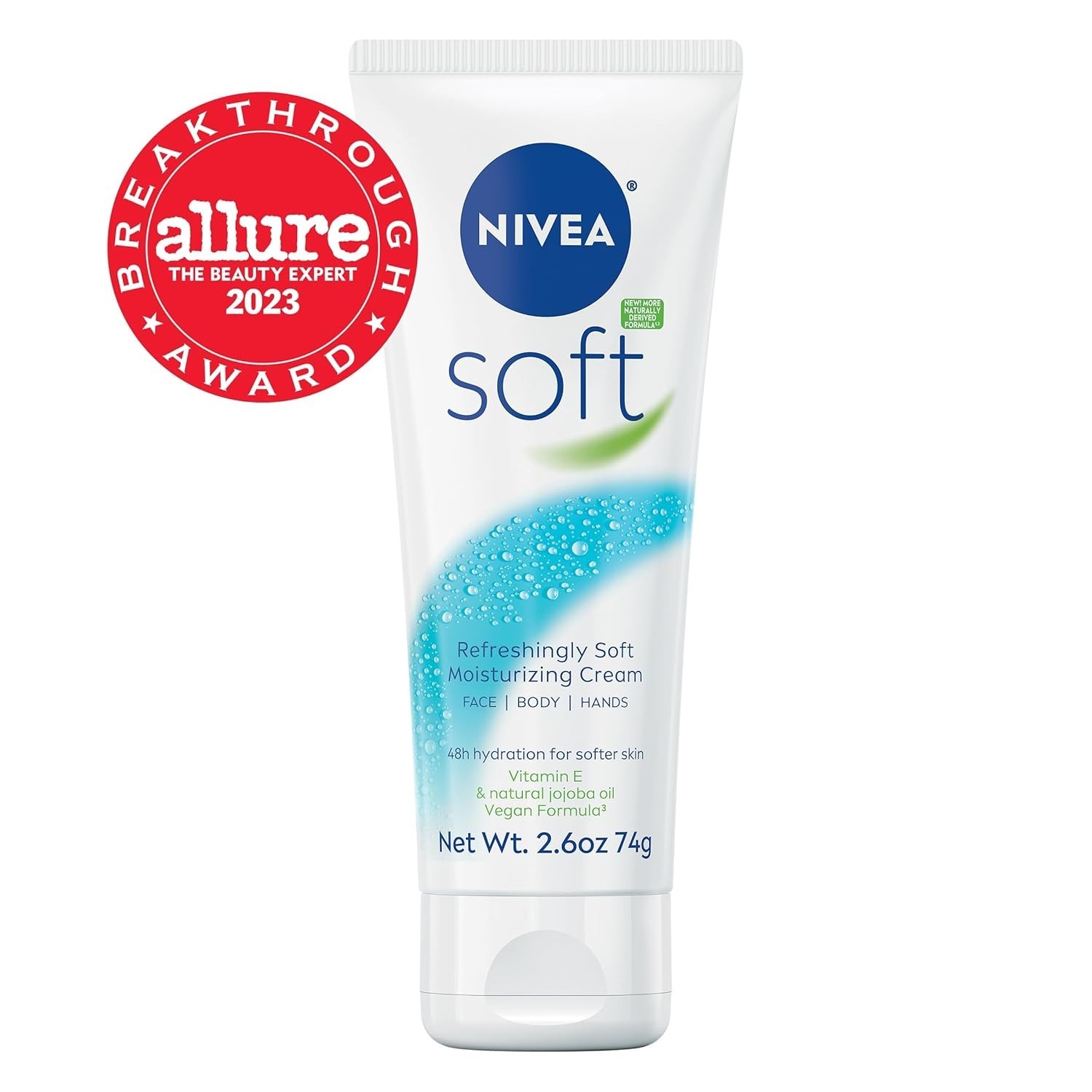 Nivea Soft Face, Body & Hands Moisturizing Creme, 2.6 Oz