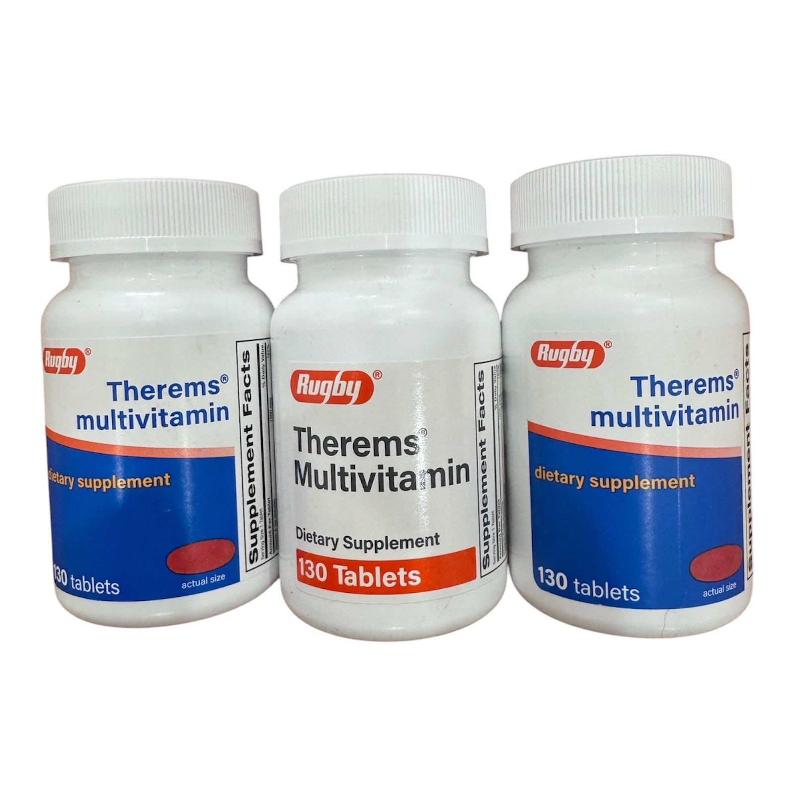 Rugby Therems Multivitamin – 3 pack – 1 year Supply (390 count) exp 6/27