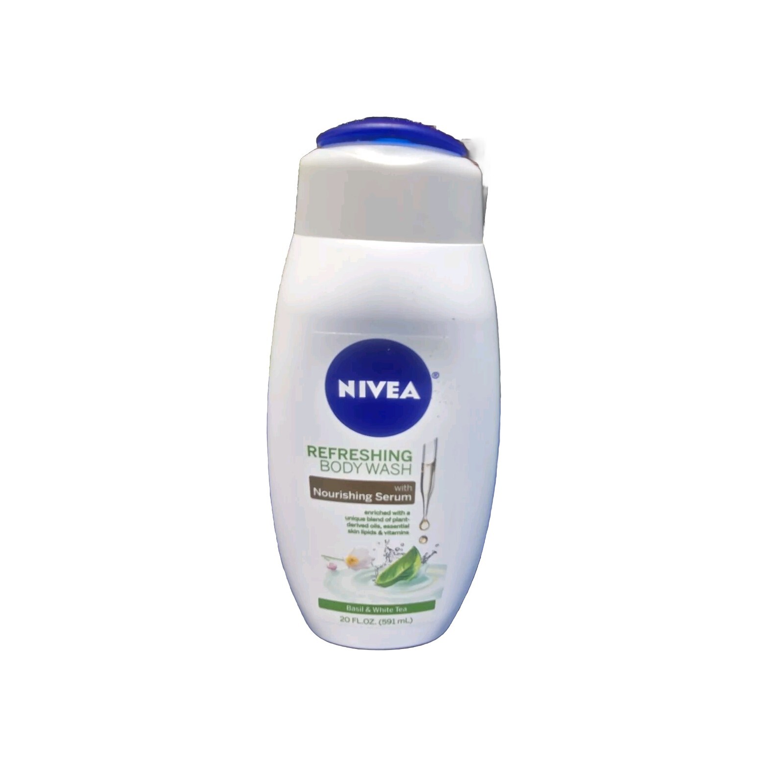 NIVEA REFRESHING Body Wash, BASIL & WHITE TEA 20 fl oz (591 ml)