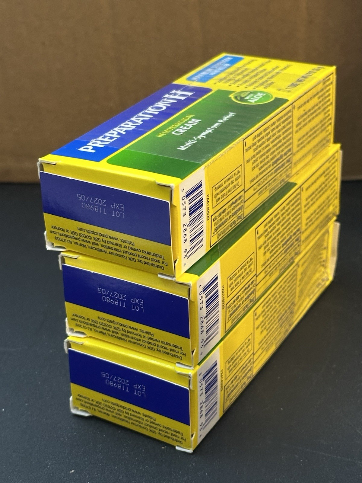 Preparation H Maximum Strength Hemorrhoid Relief Cream 3 Pack, 0.9 oz EXP 05/27