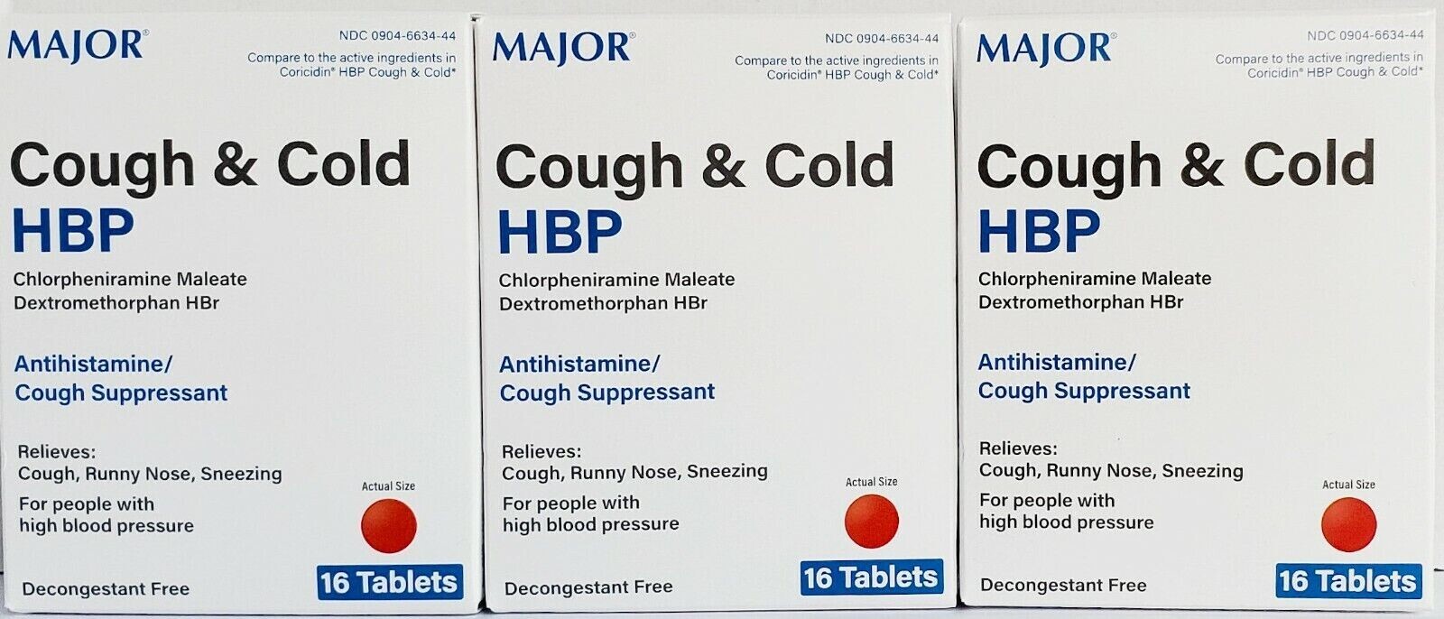 Major Cough & Cold HPB 48ct (3 Pack)