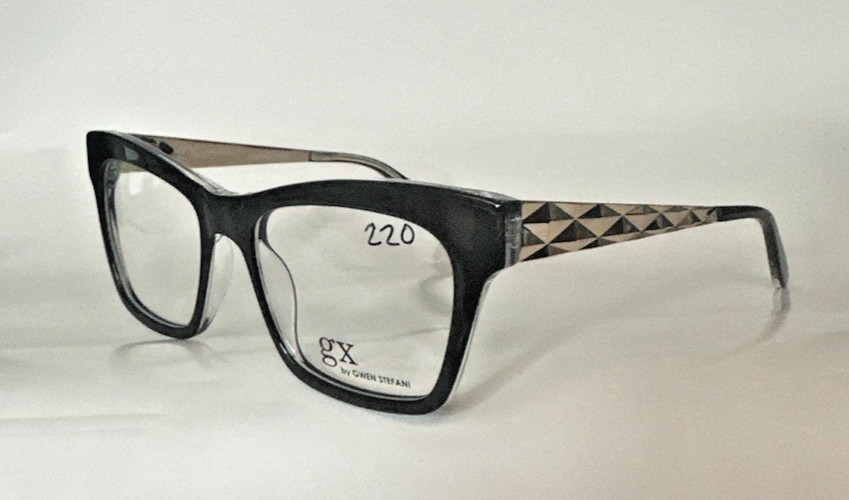 GX BY GWEN STEFANI -GX040- BLACK/GOLD- WOMENS DESIGNER EYEGLASSES 50-17-135