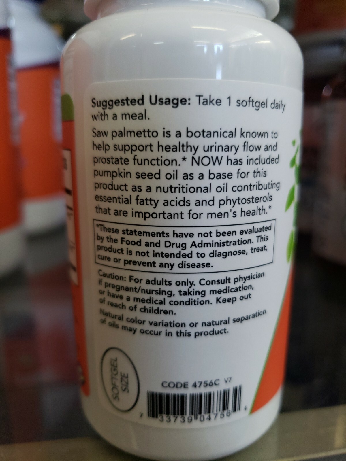 NOW Foods Saw Palmetto Extract 320 mg Veggie Softgels – 90 Count EXP 07/2025
