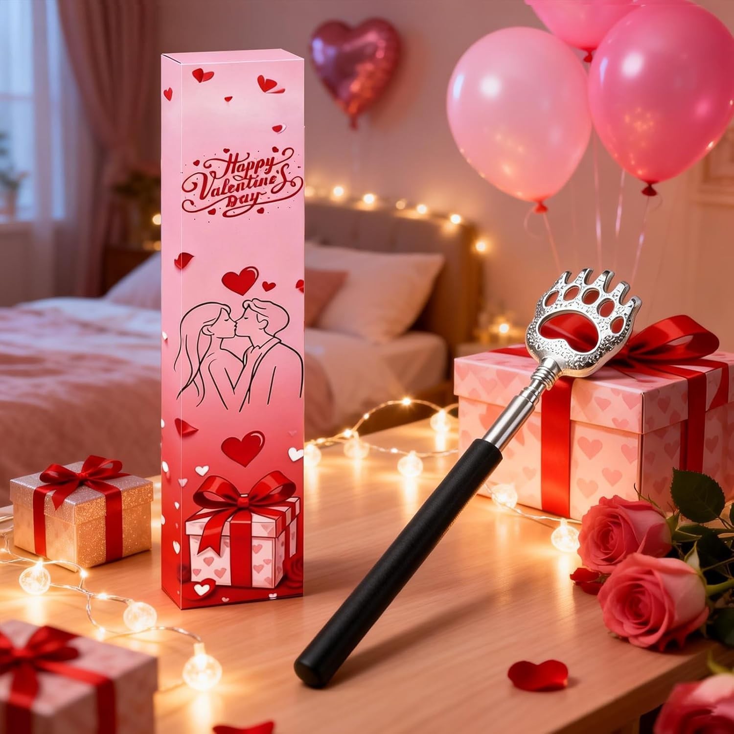 WOVTE Extendable Back Scratcher Valentine Gift for Him Her Family