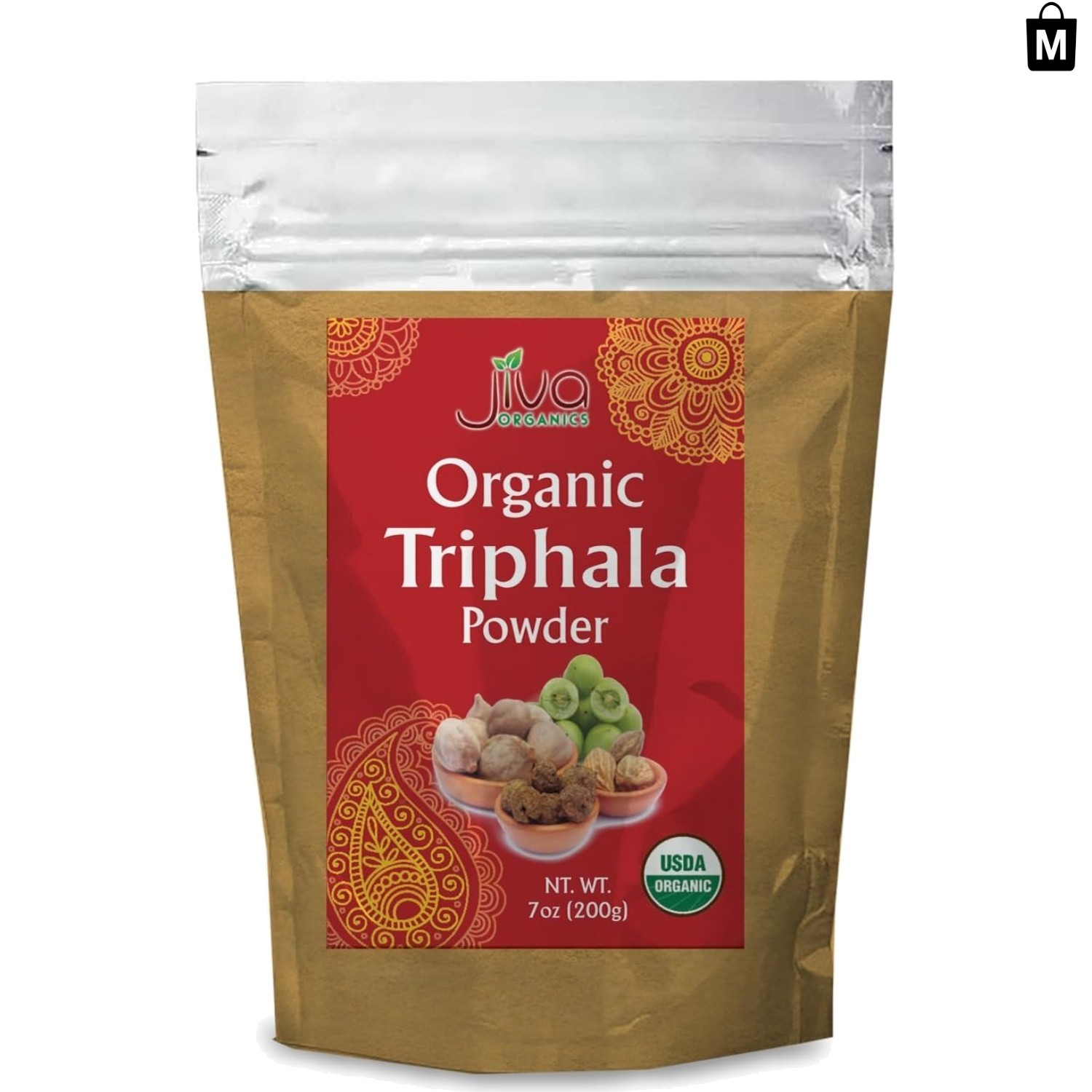 7 Ounce USDA Organic Triphala Powder – Natural Amla, Bhibitaki, Haritaki Blend