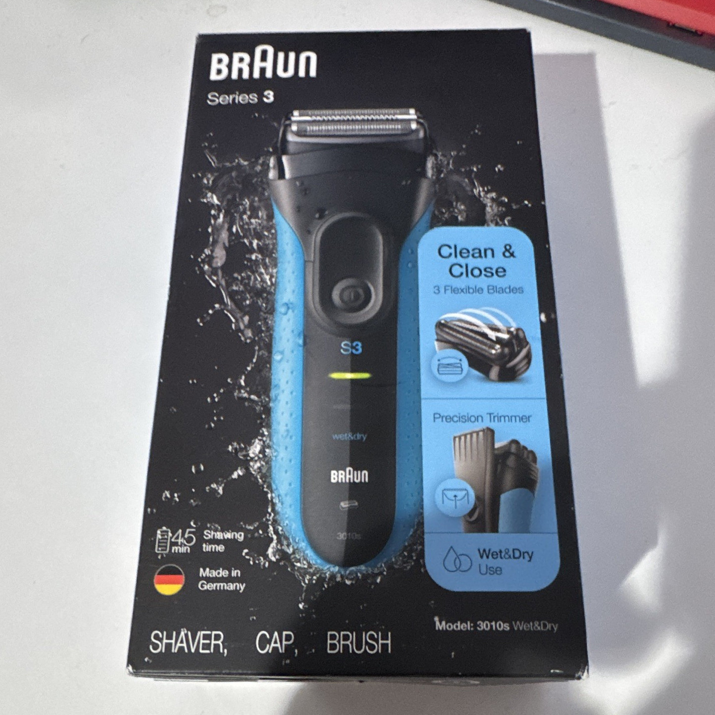 Braun Series 3 3010s Wet/Dry Cordless Washable Foil Shaver w/ Trimmer