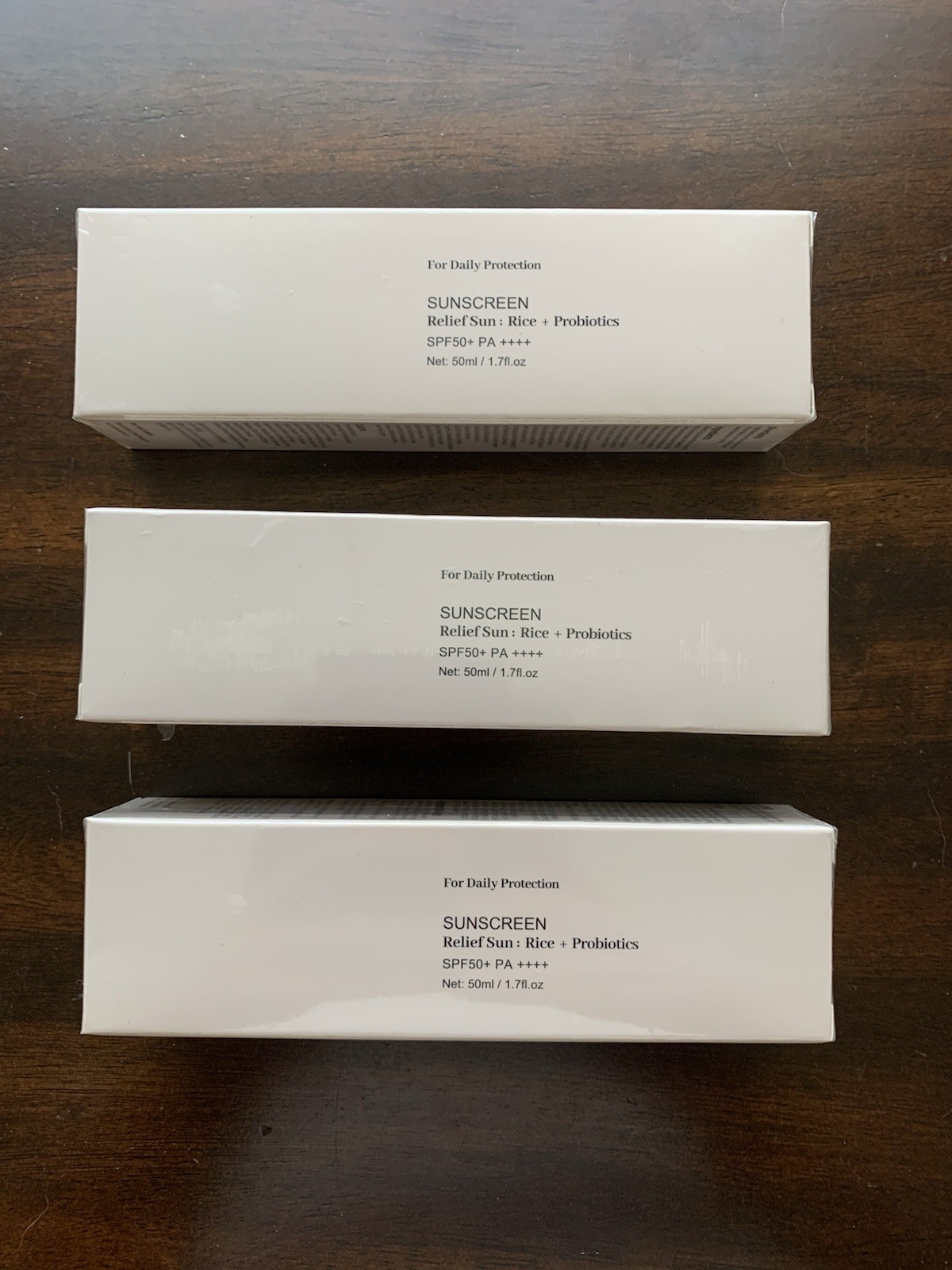 3-Pack: Relief Sun Rice + Probiotics SPF 50+ Beauty Sunscreen 50ml ea 150ml tot.