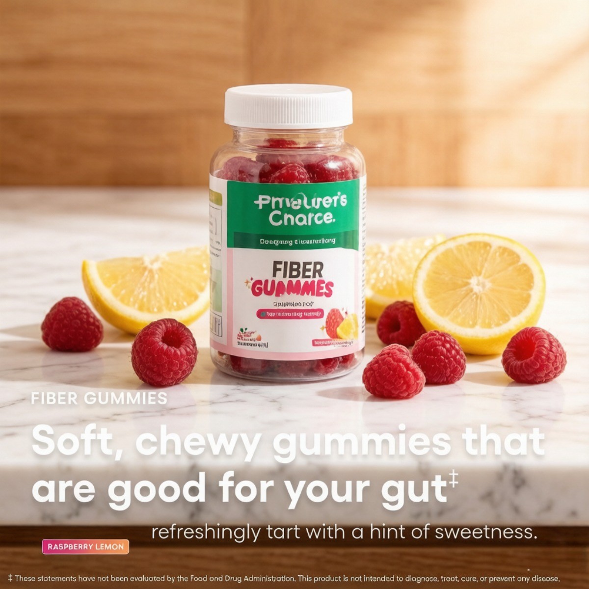 Physician’s Choice Fiber Gummies – Prebiotic, Sugar Free, Raspberry Lemon, 60ct