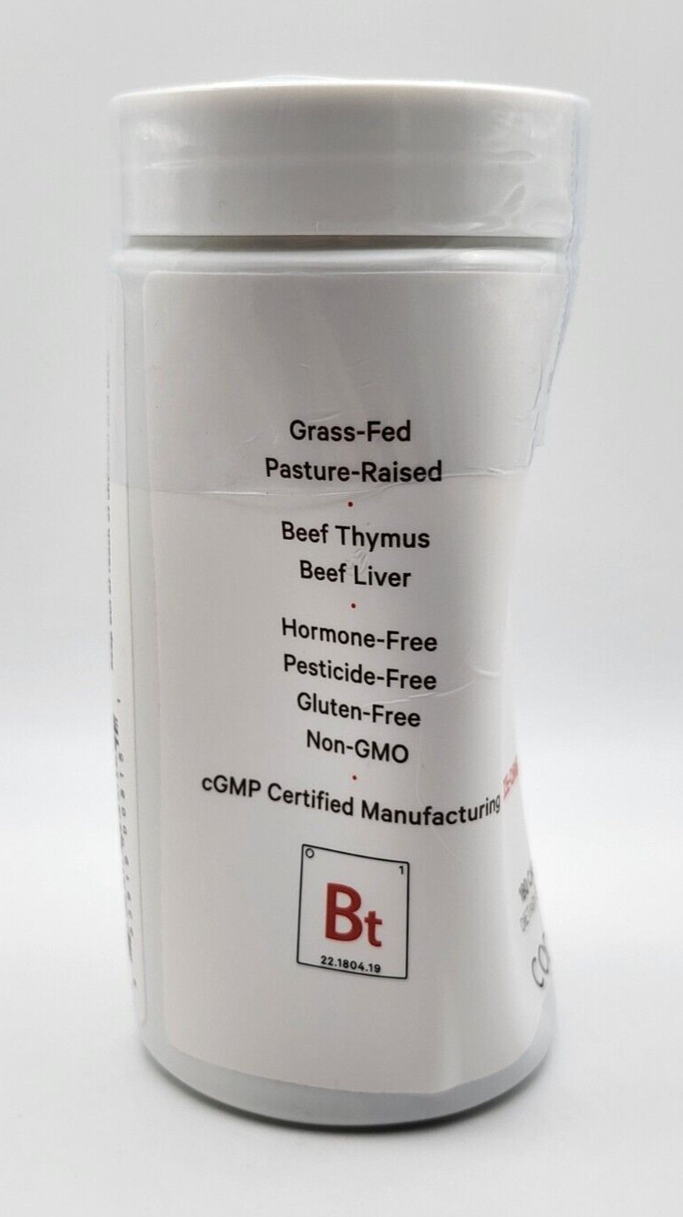 Codeage Grass Fed Beef THYMUS 180 Capsules -Freeze Dried UnDefatted Desiccated