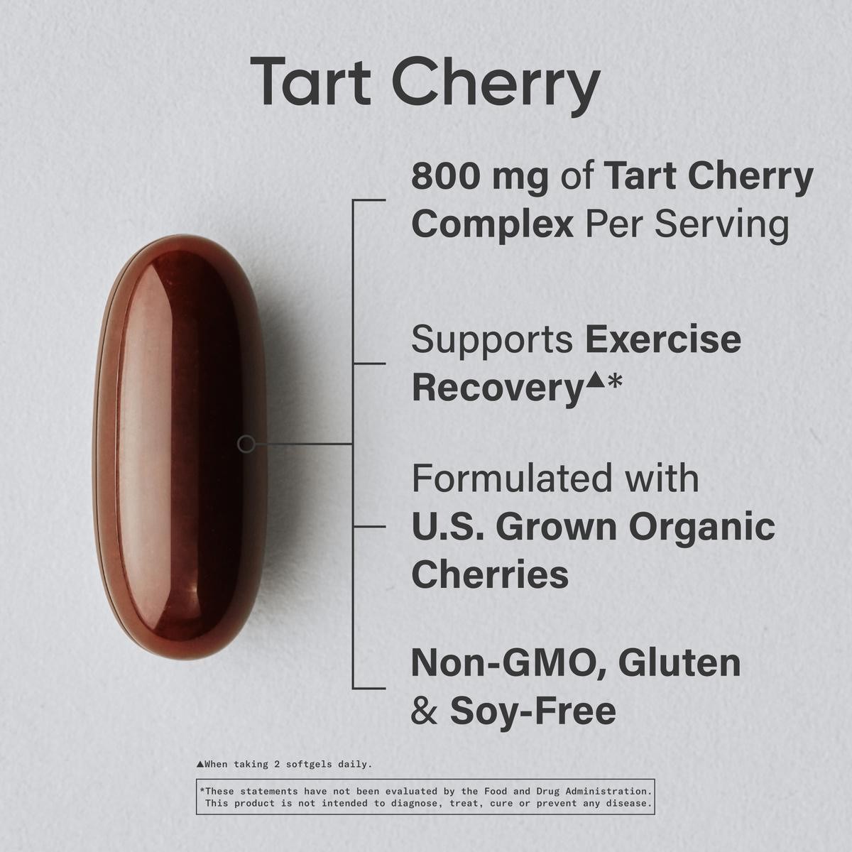 Tart Cherry Complex from Montmorency Cherries Non-GMO Gluten Free (60 Softgels)