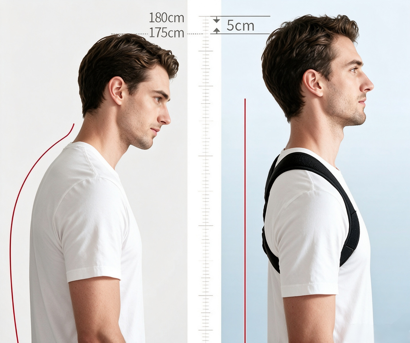Posture Corrector Back Brace, Adjustable Shoulder Support for Men Women Pain