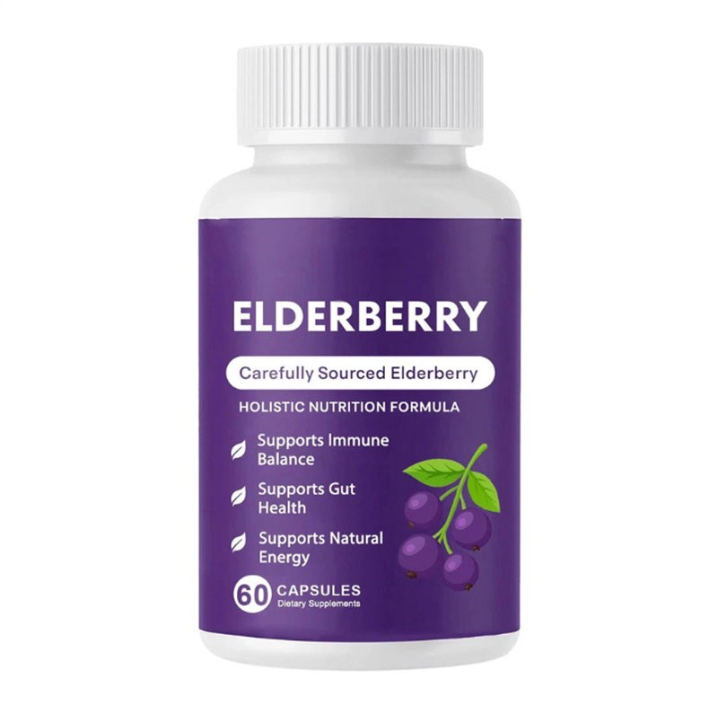 Elvera Elderberry Gut Support Complex – Organic Black Elderberry Soft Capsules