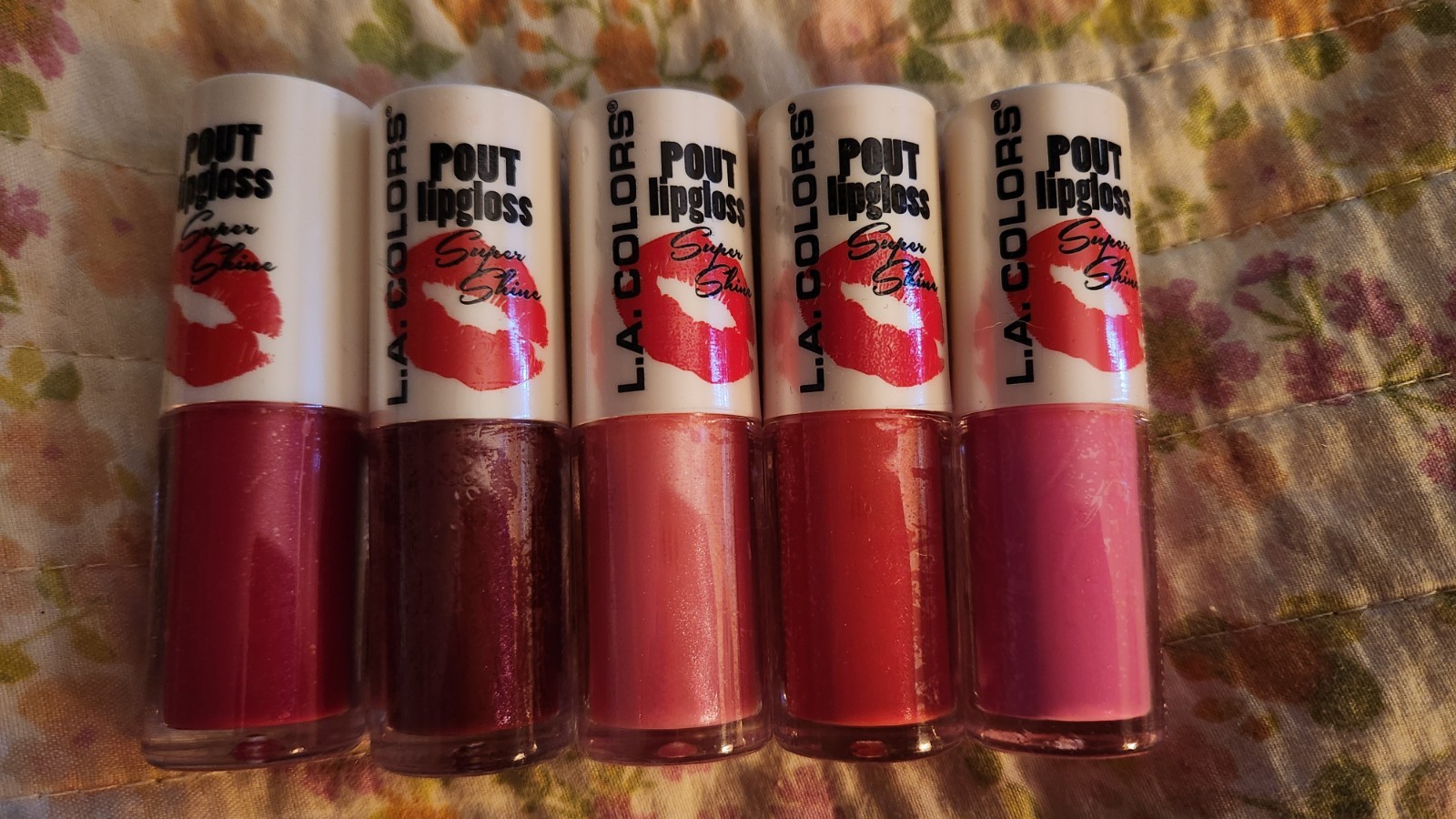 Lot of 5 L.A. Colors POUT Lipgloss SEALED Smooch Juicy French Kiss Sweet Muah!