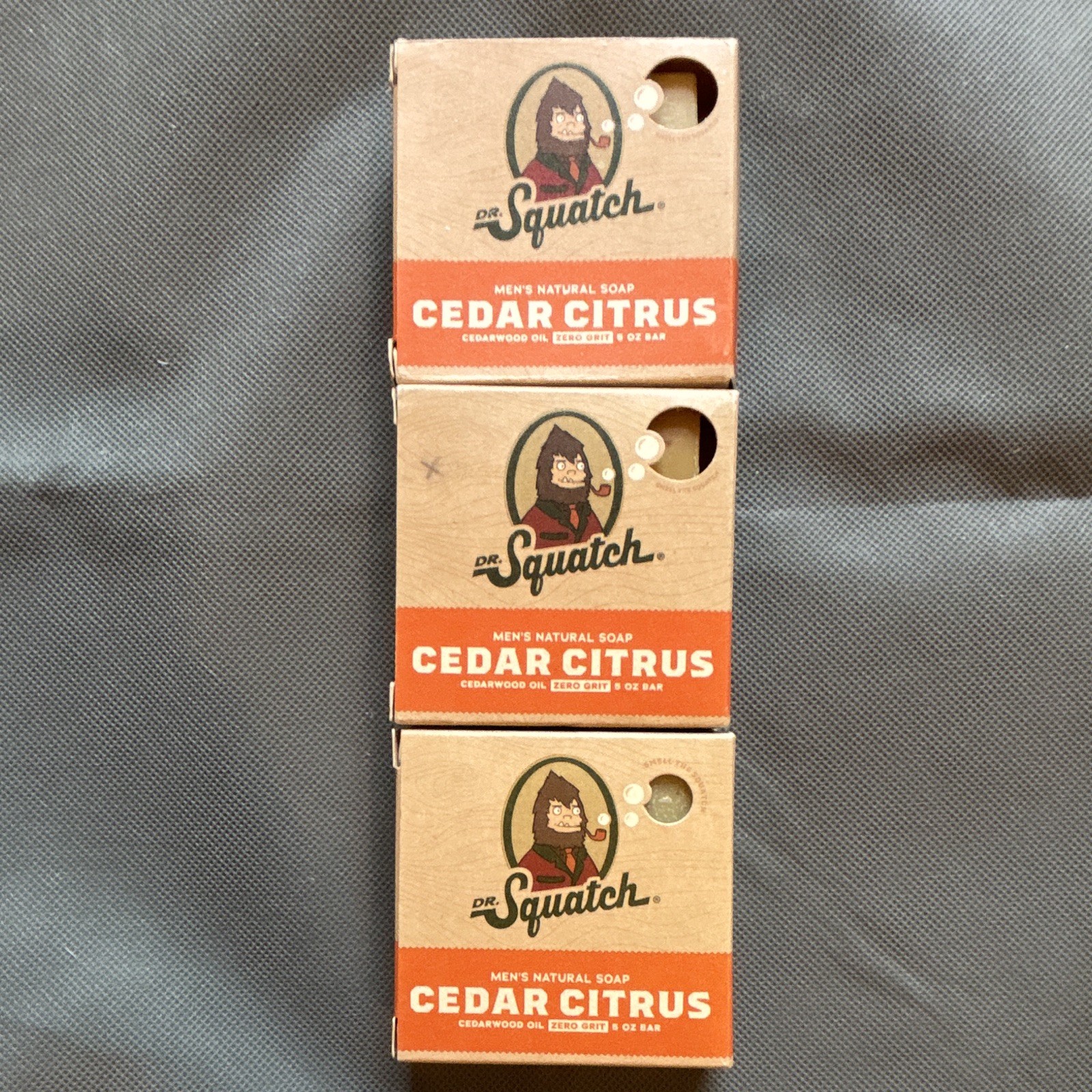 Dr. Squatch Men’s All Natural Cold Process Bar Soap Cedar Citrus 5 oz, 3 Pack