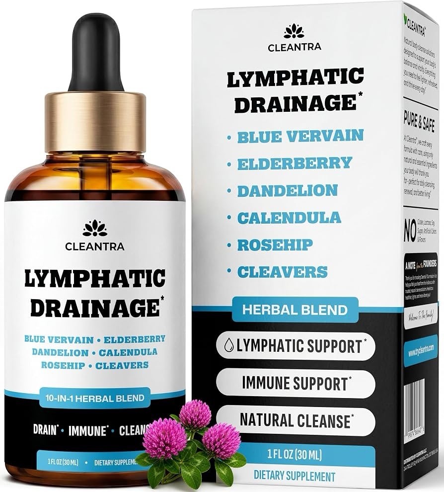 3 Pack Cleantra Lymphatic Drainage Drops 10-in-1 Herbal Blend Burdock Elderberry