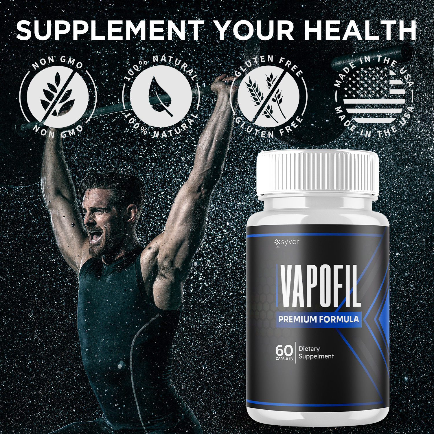 (2 Pack) Vapofil Advanced Male Pills Vapo Fil Formula Supplement 120 Capsules