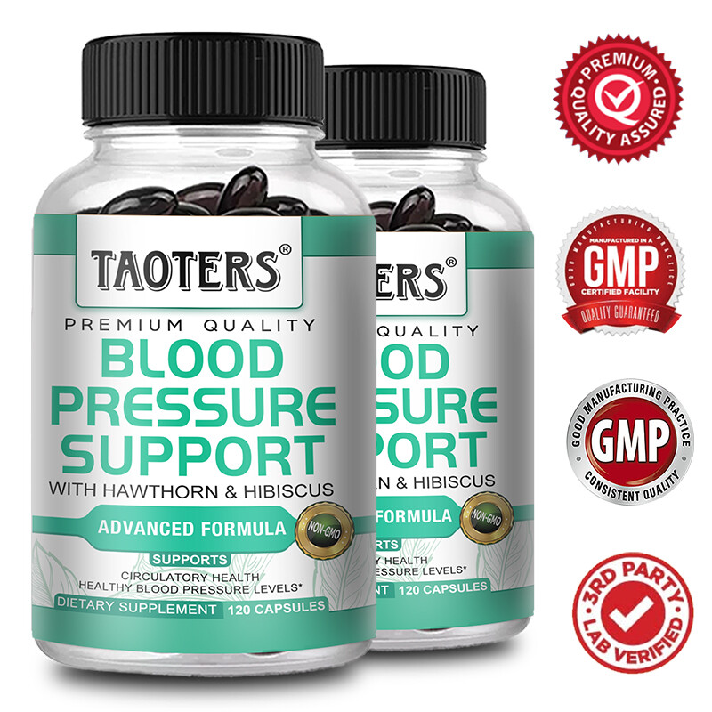 Premium Blood Pressure Support Supplement – Supports Heart Health – 120 Capsules