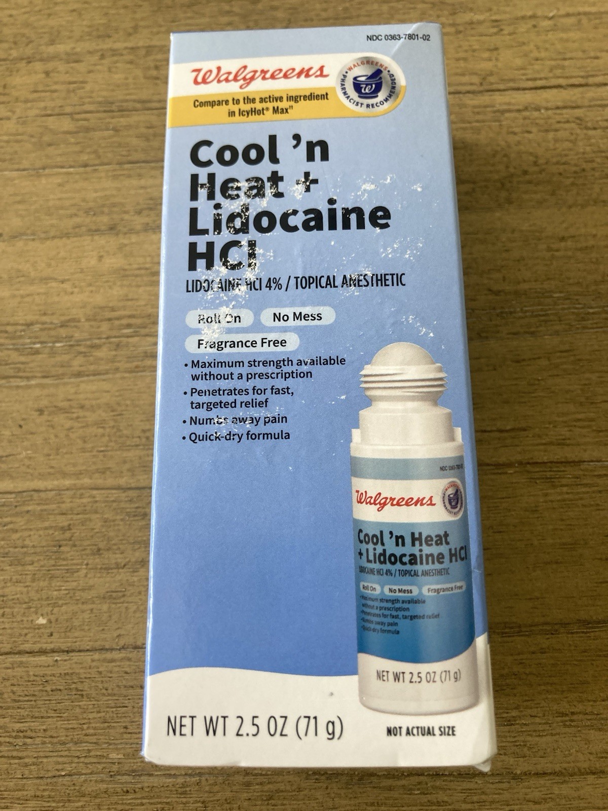 Compare Icy Hot With 4% No Mess Pain Relief 2.5 fl oz Max Strength NEW