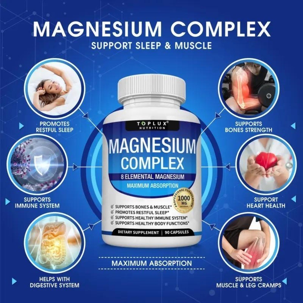 NEW Magnesium Complex 8 Essential Magnesium Supplement Fitness Edible